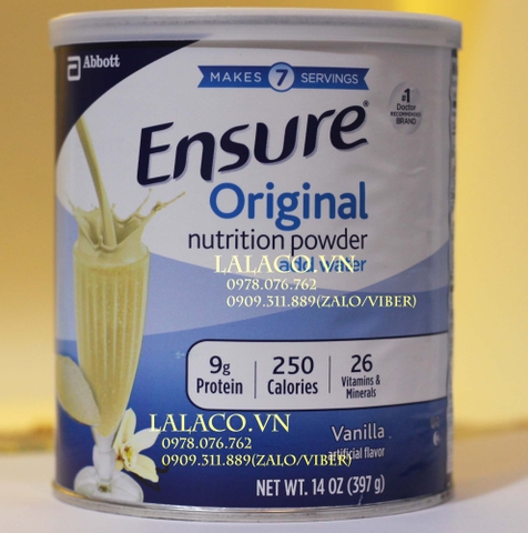 Sữa bột Ensure Original Nutrition Powder 397g Mỹ