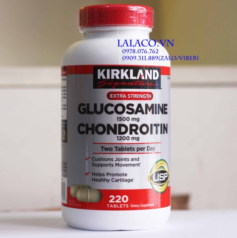 Glucosamine 1500mg & Chondroitin Kirkland 1200mg 220 viên