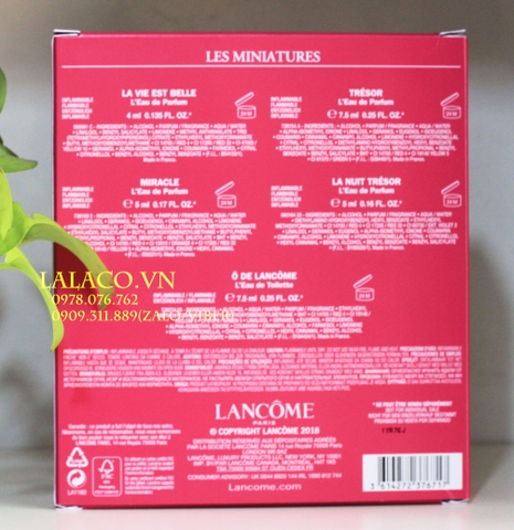 Bộ nước hoa mini LANCOME LES MINIATURES 5pc