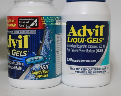 Viên Uống Giảm Đau Hạ Sốt Advil Liqui Gels