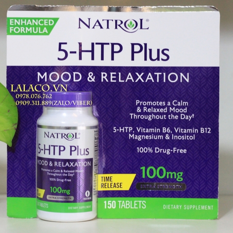 Viên uống Natrol 5-HTP Mood & Relaxation 100mg 150 viên