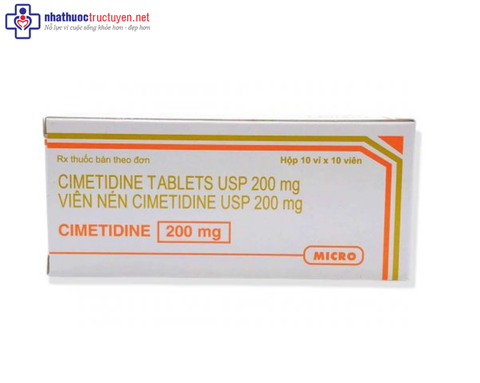 Cimetidine 200mg (10 vỉ x 10 viên)