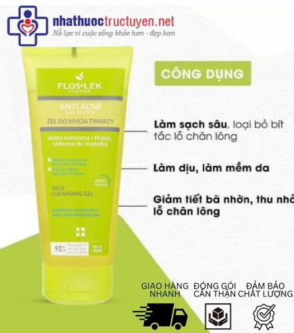 FLOSLEK Anti Acne Face Cleaning Gel (tube 200ml)