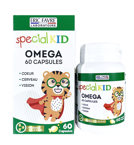 Special Kid Omega Capsules - Hỗ trợ tăng cường thị lực, tốt cho não bộ và tim mạch [Hộp 60 viên – Nhập khẩu Pháp]