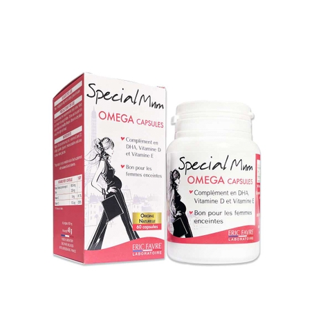 Special Mum Omega Capsules - Bổ sung DHA, Vitamin E, Vitamin D. Hỗ trợ tốt cho phụ nữ giai đoạn mang thai [Hộp 60 viên - Nhập khẩu Pháp]