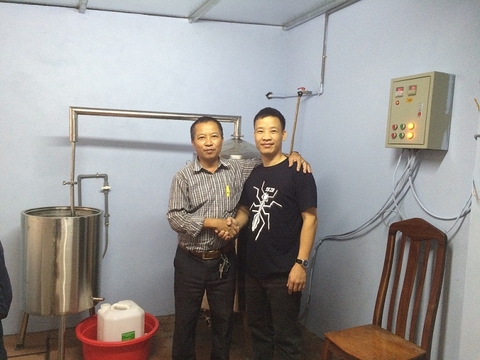 Hoàn thiện lắp đặt thành công bộ nồi nấu 50kg cho anh Thăng- Khách hàng tại Đông Anh, Hà Nội.