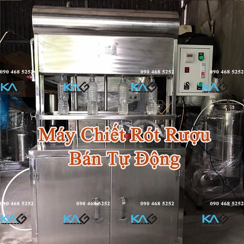 Máy Chiết Rót Rượu Tự Động, Máy Chiết Rượu 4 Vòi Bán Tự Động