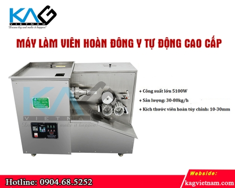 Máy làm viên hoàn tự động, vo viên thuốc, làm bóng thuốc viên hoàn