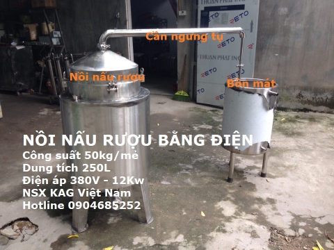 Nồi nấu rượu bằng điện đầy đủ công suất nấu