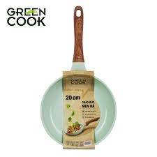 Chảo đúc men đá xanh ngọc Greencook GCP06 20IH 20cm