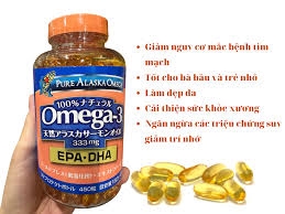 Viên uống Omega- 3 chiết xuất dầu cá hồi Pure Alaska 333mg 450 viên- Nhật Bản