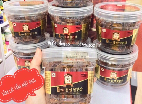 Sâm lát tẩm mật ong hộp nhựa 200g- Hàn Quốc