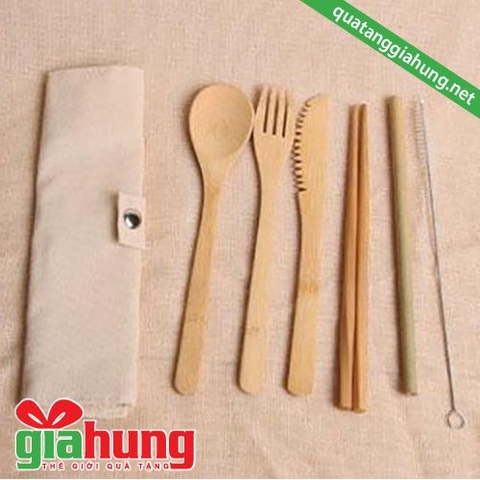 Bộ dụng cụ ăn uống - thìa dĩa bằng gỗ