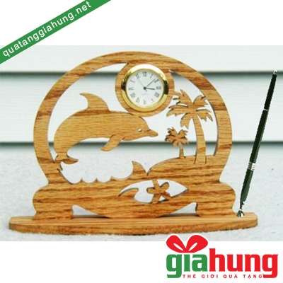 Quà tặng đồng hồ bằng gỗ 011