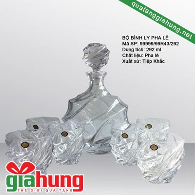 Bộ bình cốc pha lê 011