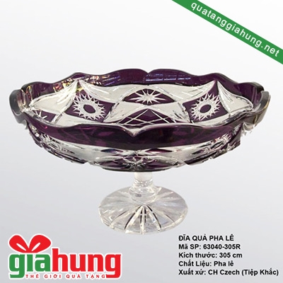 Đĩa hoa quả thủy tinh màu 016