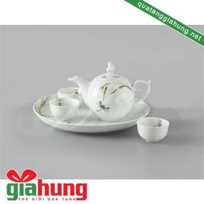 BỘ ẤM TRÀ GỐM SỨ MINH LONG MẪU ĐƠN THANH TRÚC 0.3 L - 033