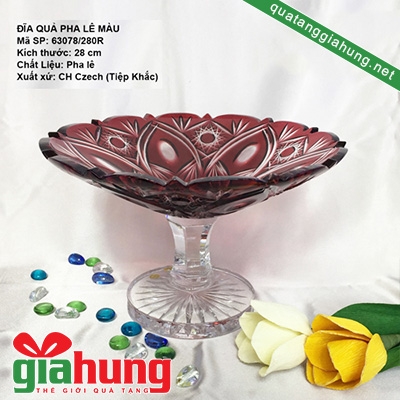 Đĩa đựng hoa quả thủy tinh 019