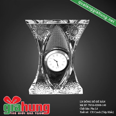 Đồng hồ thủy tinh để bàn 015