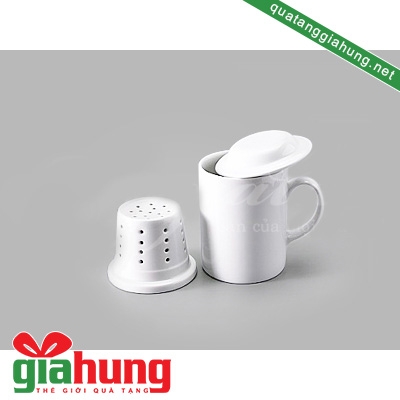 BỘ CA LỌC TRÀ GỐM SỨ MINH LONG JASMINE TRẮNG 0.3L - 035