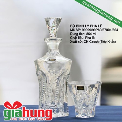 Bộ bình cốc bằng pha lê cao cấp Bohemia 026