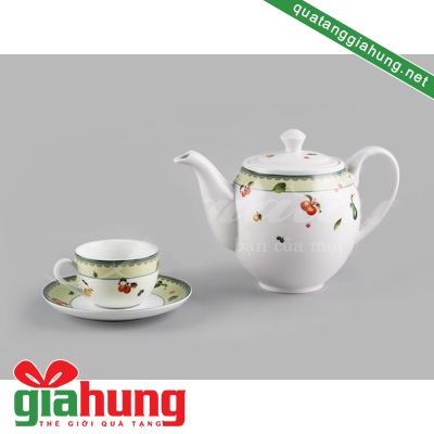 BỘ ẤM TRÀ GỐM SỨ MINH LONG CAMELLIA QUẢ NGỌT 0.8L - 046