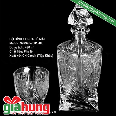 Bộ bình đựng rượu bằng pha lê nhập khẩu từ Tiệp Khắc 037