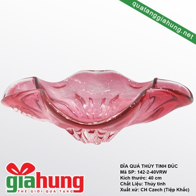 Đĩa hoa quả thủy tinh đúc 004