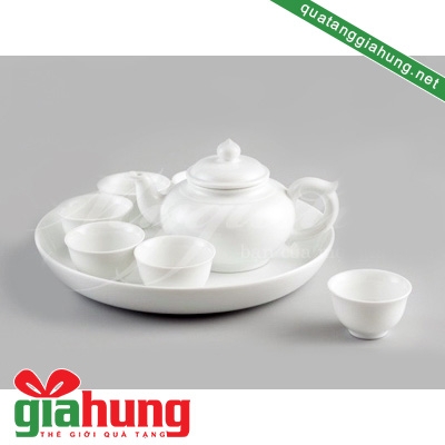 BỘ ẤM TRÀ GỐM SỨ MINH LONG JASMINE TRẮNG 0.35 LÍT - 061