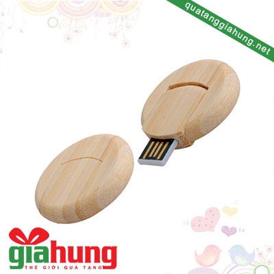 Usb gỗ hình oval 051