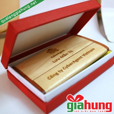 Hộp name card bằng gỗ 006