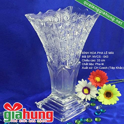 Bình hoa pha lê Tiệp Khắc 006