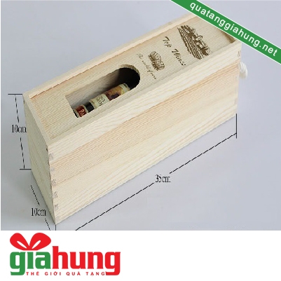 Hộp gỗ thông đựng rượu vang