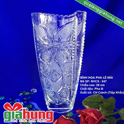 Lọ hoa thủy tinh Bohemia 007