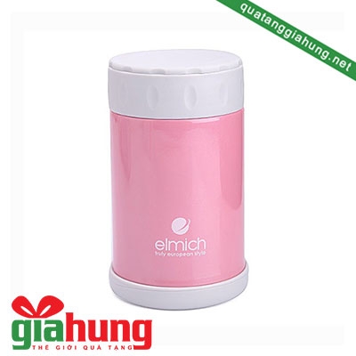 Bình đựng thức ăn Elmich 500ml (màu hồng phấn) 008