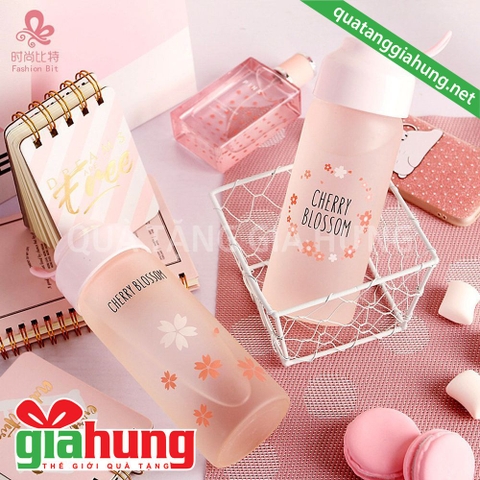 BÌNH NƯỚC THUỶ TINH MỜ CHERRY BLOSSOM 350ml