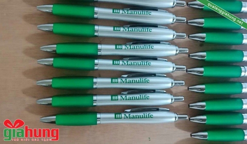 Bút bi nhựa in logo Manulife