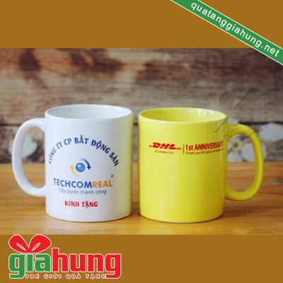 Cốc sứ in logo thương hiệu của các công ty