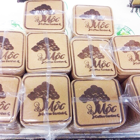 Lót ly hình vuông Mộc