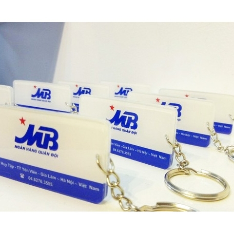 Móc khóa mica MB Bank