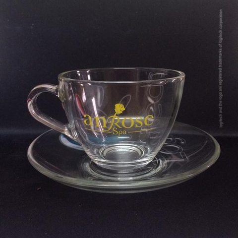 Ly trà thủy tinh in logo