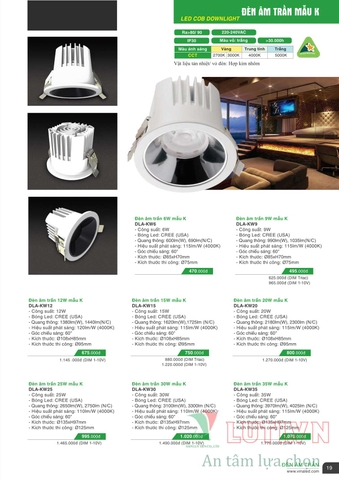 CATALOGUE BẢNG GIÁ ĐÈN LED VINALED 2021-2022