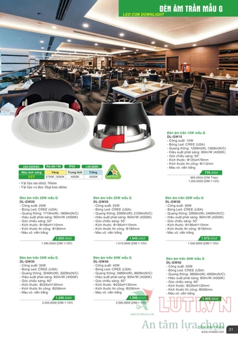 CATALOGUE BẢNG GIÁ ĐÈN LED VINALED 2021-2022