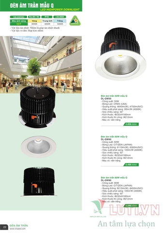 CATALOGUE BẢNG GIÁ ĐÈN LED VINALED 2021-2022