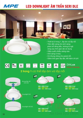 CATALOGUE BẢNG GIÁ ĐÈN LED MPE (THÁNG 10/2021)