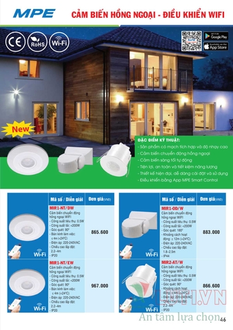 CATALOGUE BẢNG GIÁ ĐÈN LED MPE (THÁNG 10/2021)