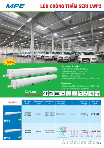 CATALOGUE BẢNG GIÁ ĐÈN LED MPE (THÁNG 10/2021)