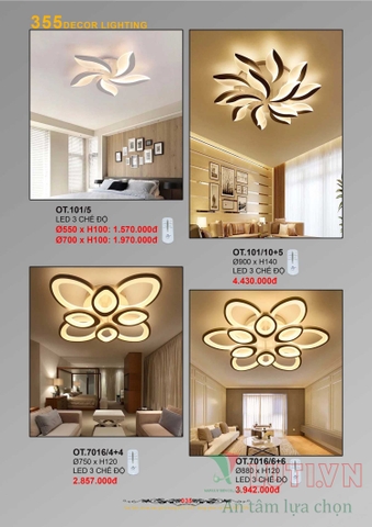 CATALOGUE BẢNG GIÁ ĐÈN LED TRANG TRÍ 355 NĂM 2021