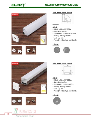 CATALOGUE ALUMINUM PROFILE LED