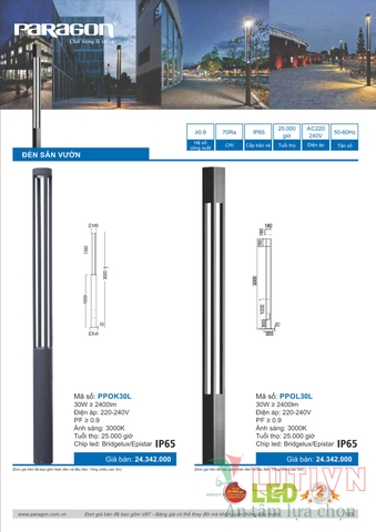 CATALOGUE BẢNG GIÁ ĐÈN LED PARAGON 2021-2022